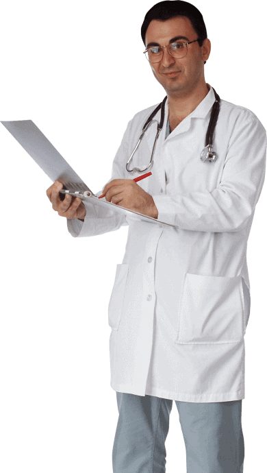 Worker's Compensation - doctor smile checking diagnostic